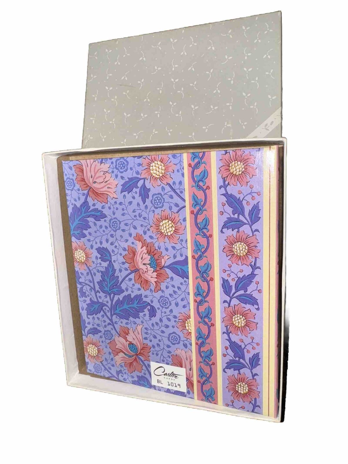 Vintage Carlton Floral Purple Address Book Unused In Original Box