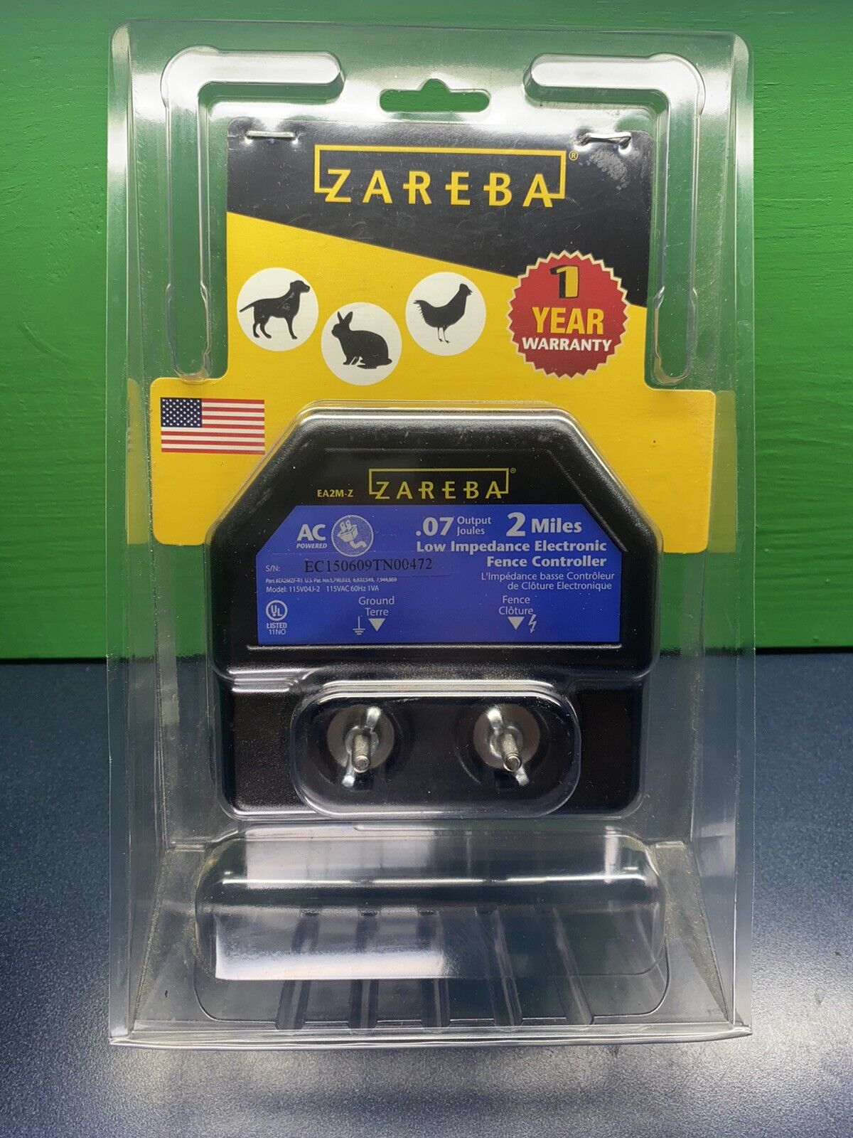 ZAREBA 2 Miles Low Impedance Electric Fence Controller - BRAND NEW, Never Opened