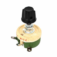 25W 100 Ohm Round Ceramic Wirewound Potentiometer Adjustable Resistor Rheostat picture