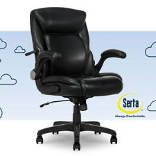 Office Chair Ergonomic Air Lumbar Leather - Comfort and Support Black picture