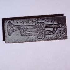 Trumpet Or Similar Instrument Vintage Printing Letterpress Block  picture