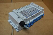 Festo Manifold Block Assembly w/ (9) Solenoid Valves 568656, 556838, 533343 picture