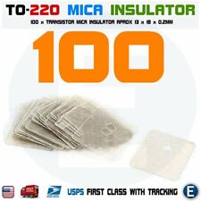 100PCS TO-220 Insulation Pad Sheet Mica Insulator pads-thermal insulation +hole picture