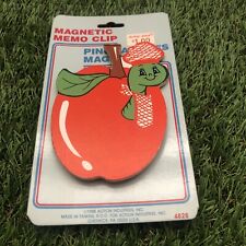 Vintage Post-it Note Pad Apple Magnetic Holder Pince A Notes Unused 1988 NOS picture