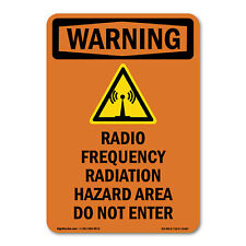Radio Frequency Radiation ANSI Warning Sign Metal Plastic Decal picture