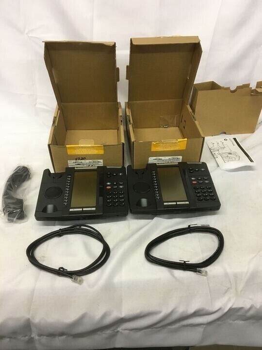 Lot of 2 Mitel 5320 IP Phones with Gigabit Stand Bundle (50006362)