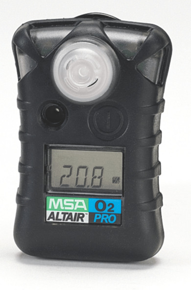 MSA Altair Pro Single-Gas Detector, O2, Low 19.50%, High 23.00%, Charcoal Case