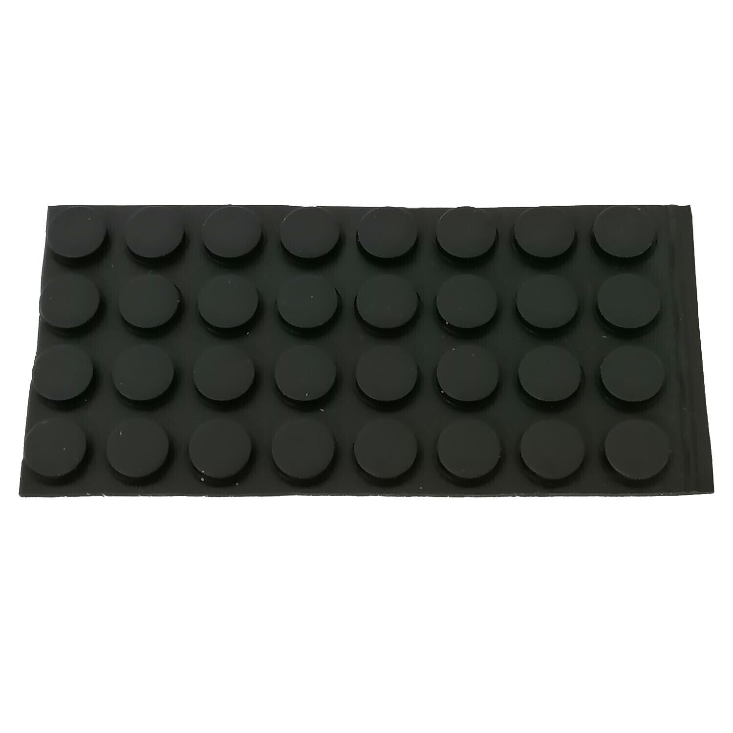 10mm Round Small Rubber Feet 3M Adhesive Backing 3mm Tall 32 Per Package