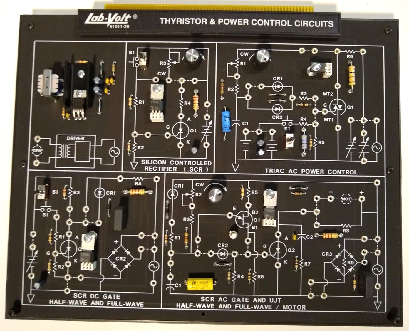 Lab-Volt 91011-20 Thyristor  & Power Control Circuits Board Training Module