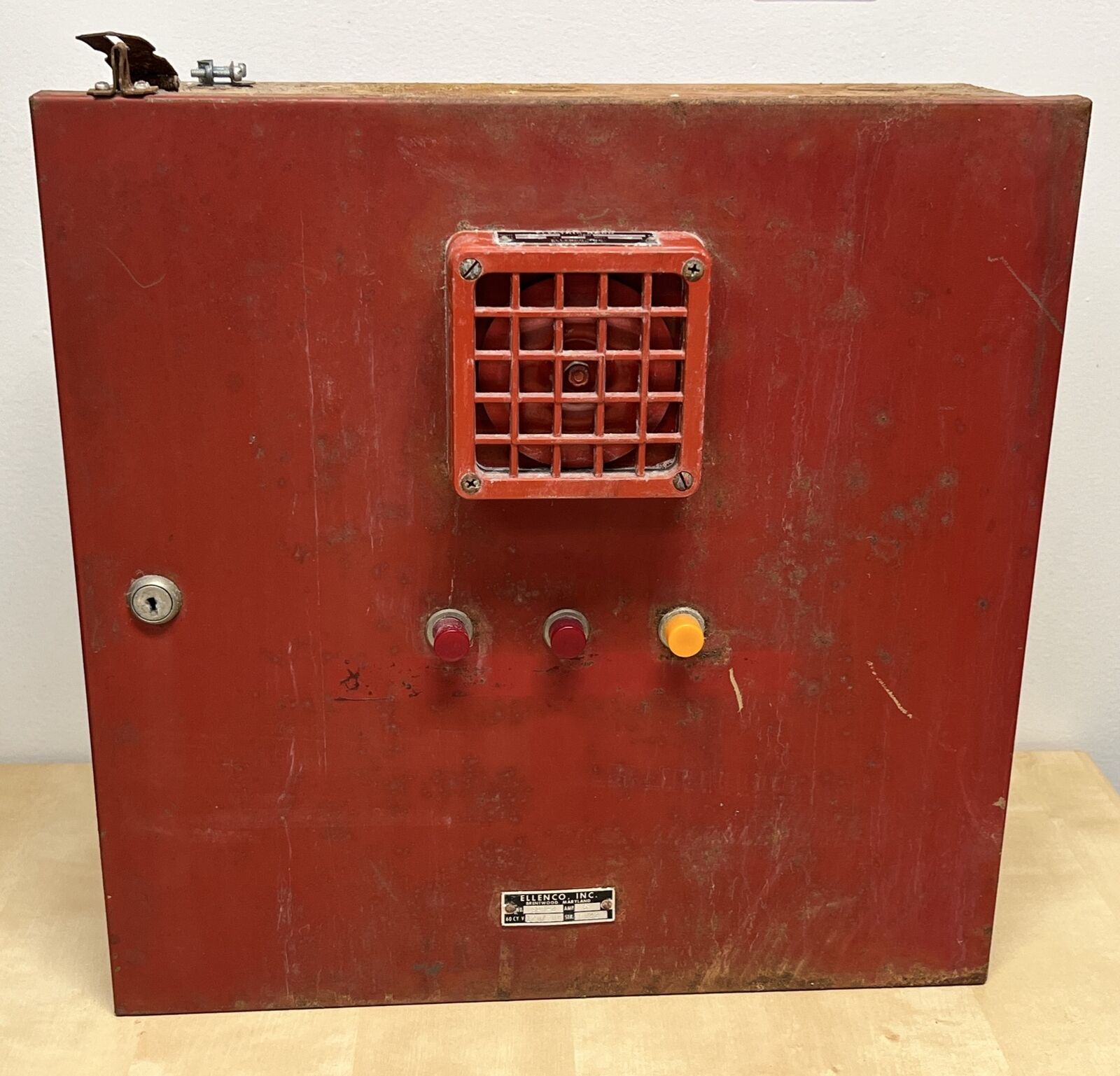Ellenco SPR-2 Sprinkler Supervisory Panel 250 Mechanical Horn Vintage Fire Alarm