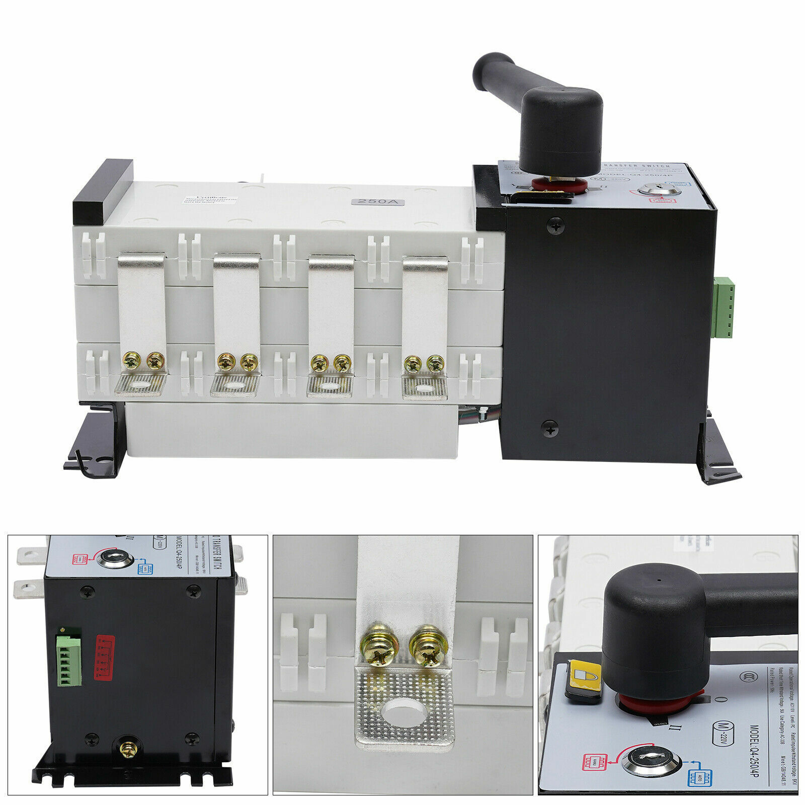Automatic Transfer Switch Dual Power Switch Generator Changeover Switch 250A
