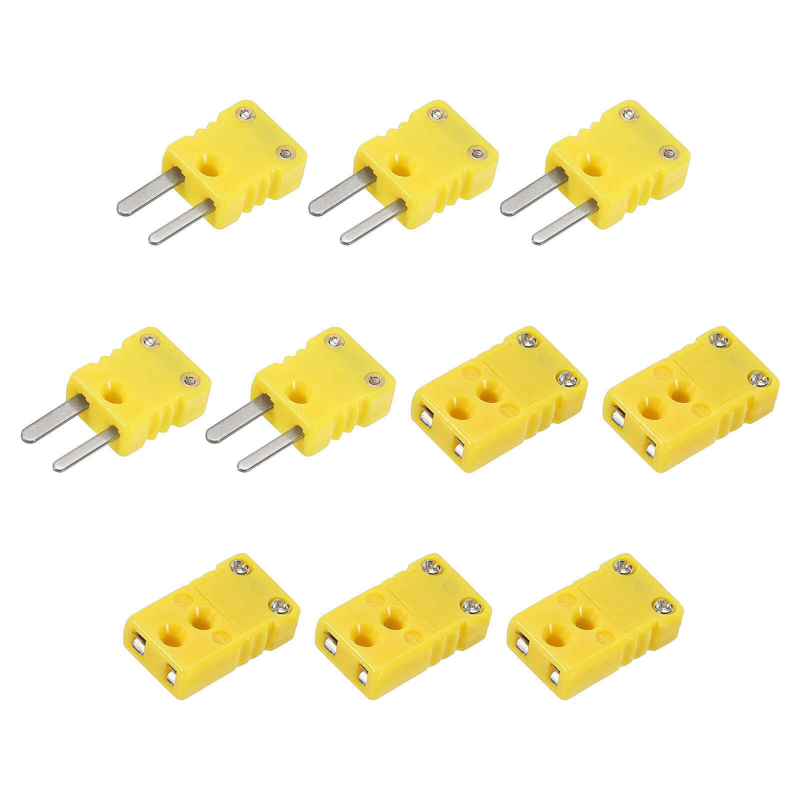 5 Set Thermocouple Wire Connectors Mini K Type Male Female Plug Adapter 120°C