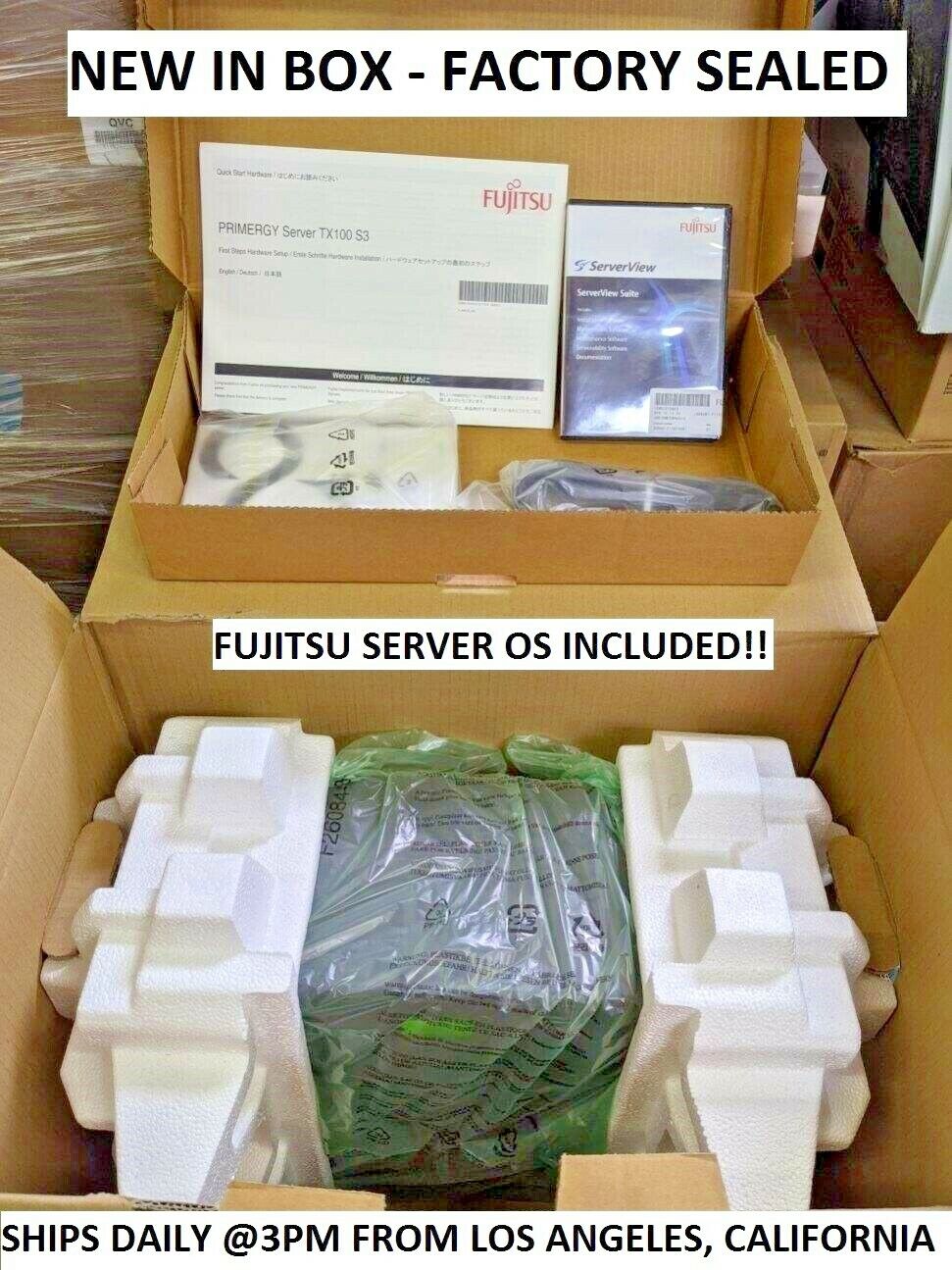 NEW Fujitsu TX100 S3 Server Intel Xeon E3-1220v2 3.1GHz 4GB 1TB NIB RAID 0,1,10