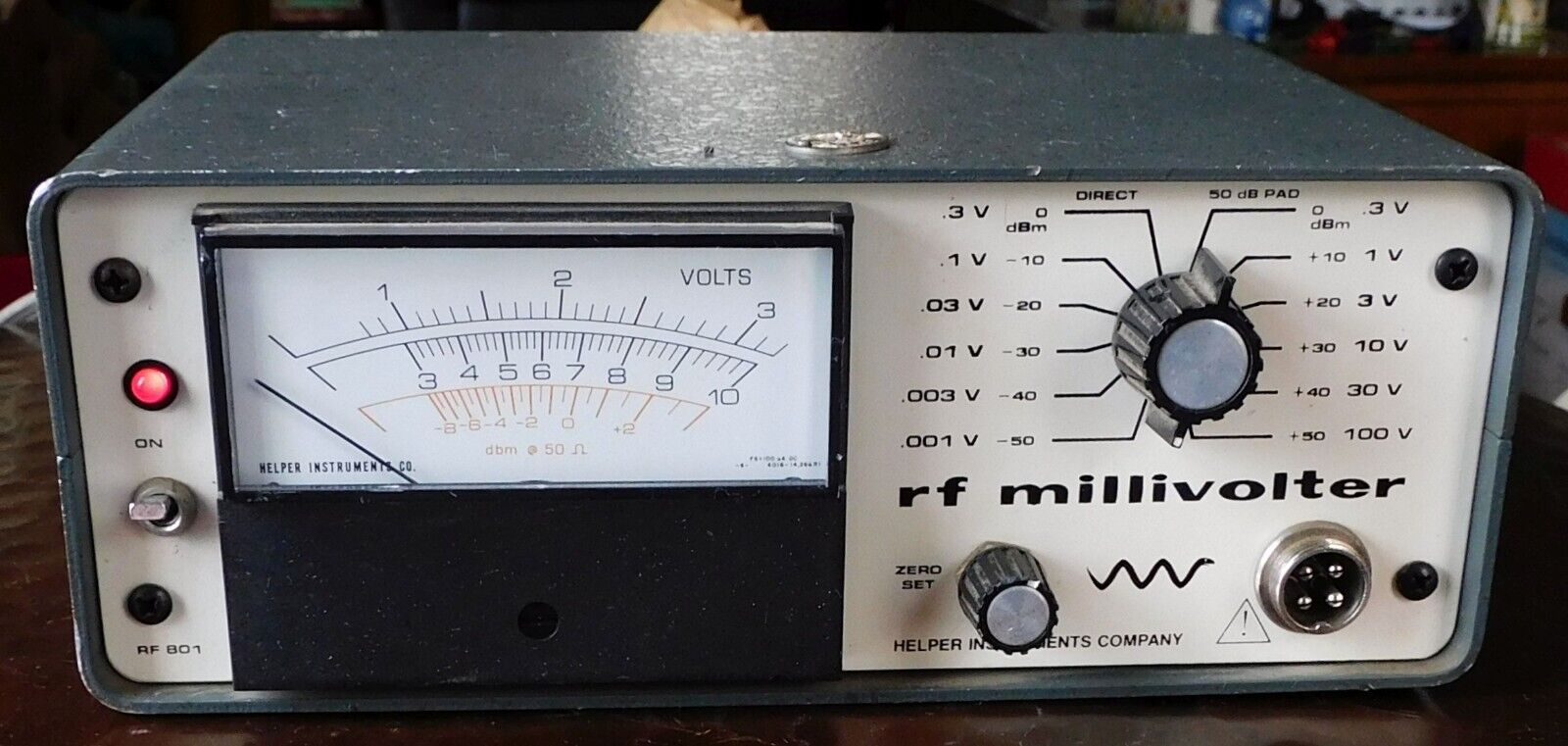 RF-801 Millivolter Helper Instruments Meter with Doc, Vintage