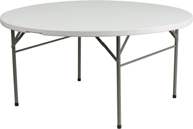 Flash Furniture DAD-154Z-GG 60 in. Round Bi-Fold Granite Plastic Folding Table