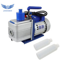 110V 9.6 CFM 1 HP Dual-Stage Rotary Vane HVAC Air Vacuum Pump with Oil Bottle picture