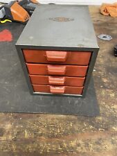 Vintage Craftsman Metal Cabinet 4 Red Drawer Organizer Tool/ Parts Bin Machinist picture