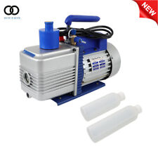 110V 9.6 CFM 1 HP HVAC Dual-Stage Rotary Vane Air Vacuum Pump with Oil Bottle picture