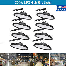 8 Pack 200W UFO Led High Bay Light Industrial Commercial Factory Warehouse Light picture