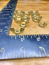 Vintage Brass Wing Nuts 1/4” 13 PCs Made In USA Forged picture