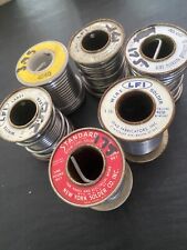 vintage leaded Wire Solder 5 pounds 40/60 Lead Sn40 Pb60 Used Spools picture