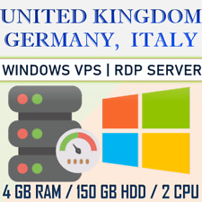 FRANCE, EUROPE Windows VPS Server / RDP Server 4 GB RAM + 150 GB HDD picture