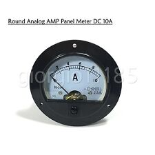 US Stock DC 0 ~ 10A Round Analog AMP Current Pointer Needle Panel Meter Ammeter picture
