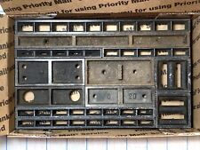 LETTERPRESS Metal Furniture Vintage Mixed Lot of 30 Pieces for Printing 9 lbs picture