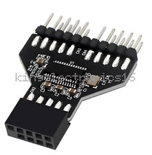 NEW USB 2.0 motherboard 9Pin to dual 9Pin Male adapter USB 9pin-2x9pin Splitter picture