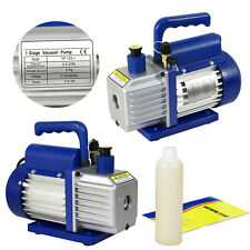 3.5CFM Rotary Vane Vacuum Pump Single Stage HVAC 1/4HP Air Conditioning A/C Deep picture