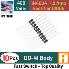 1N4004 Diode (10 Pcs) 1A 400V Rectifier Diode DO-41 Fast Switch IN4004 | US SHIP picture