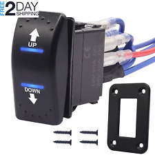 20A 12V Polarity Reversing Momentary Rocker Switch DC Motor Control 7Pin up dow picture