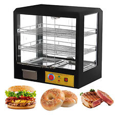 Commercial Food Pizza Warmer 3-Tier Electric Display Pastry Patty Warmer Black picture
