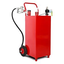 30 Gallon Fuel Caddy Portable with 12V DC Electric Fuel Transfer Pump Red picture