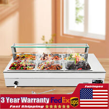 1200W 6L Commercial Food Warmer Steam Countertop Buffet Server Bain Marie 6-Pan picture