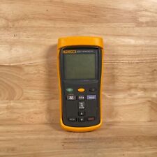 Fluke 52-II Black/Yellow Handheld Battery Powered Dual Input Digital Thermometer picture