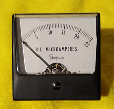 Simpson 0-25DC Microamperes Panel Meter Gauge Dial Ammeter picture