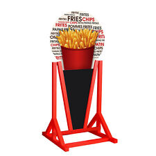Sidewalk Sign FRENCH FRIES A-frame Water Resistant Wooden Pavement Stand picture