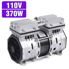 370W Industrial Vacuum Oilless Piston Compressor Pump Double Cylinder 8 Bar NEW picture
